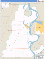E. Carroll Parish (County) Basic Wall Map